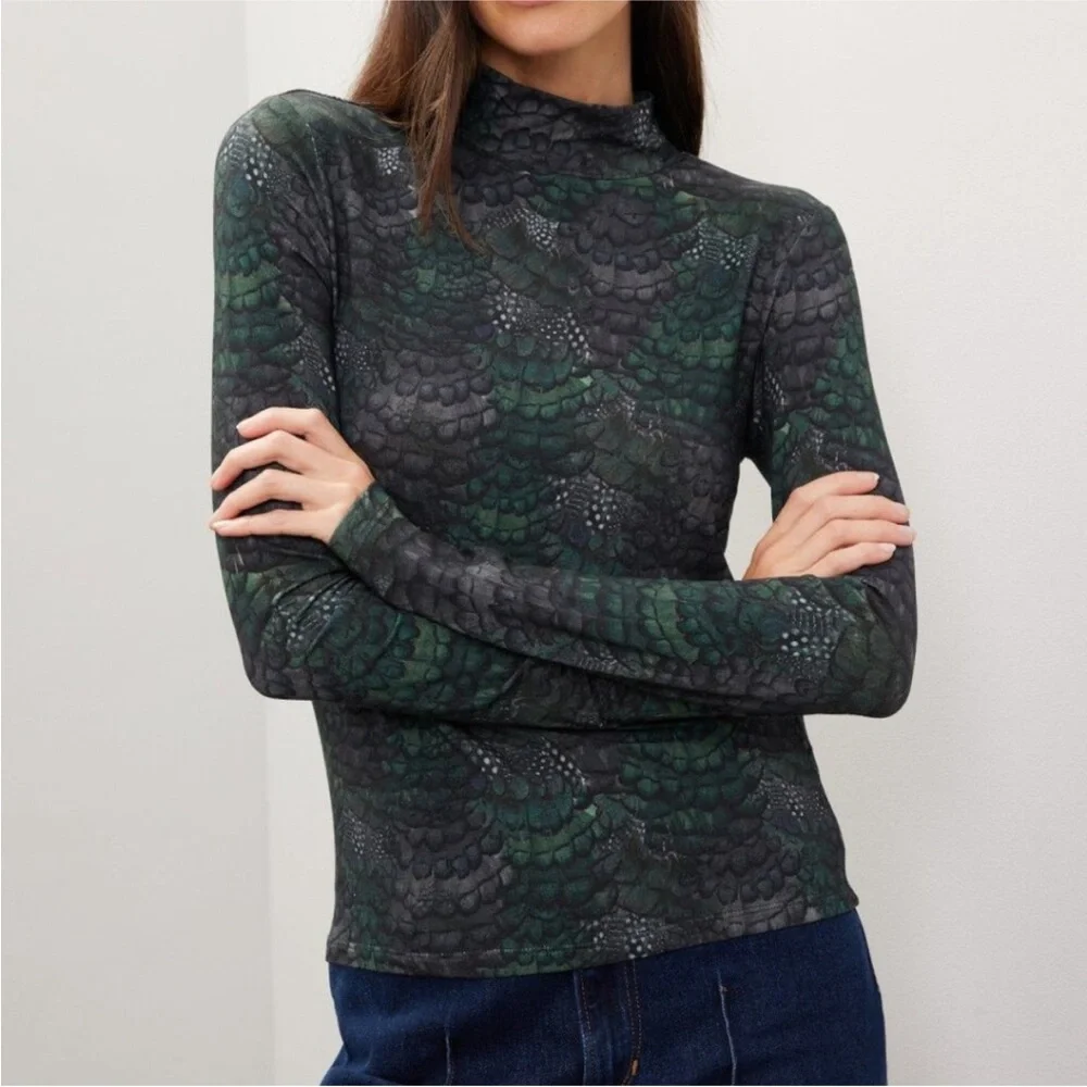 Scotch & Soda Mock Neck T-Shirt, Size: M - Picture 4 of 9